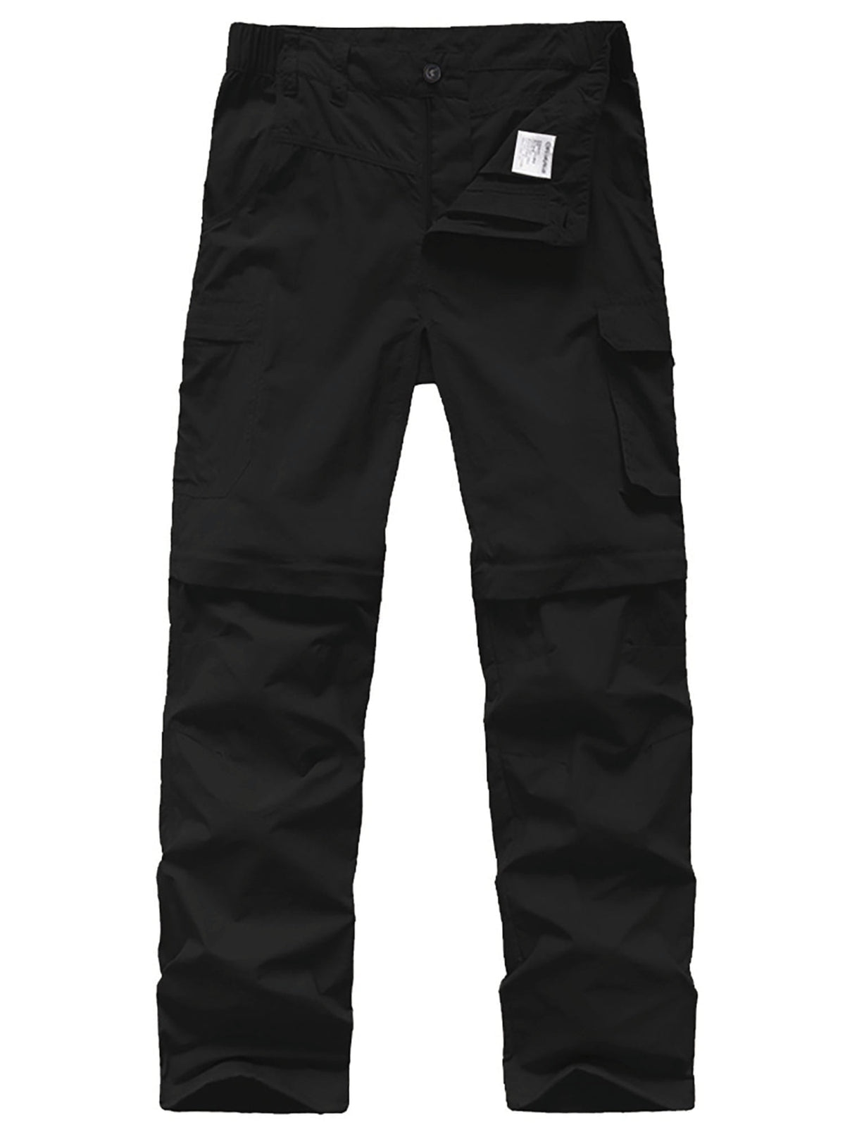 POENTAB Boy's Cargo Pants, Kids' Casual Outdoor Quick Dry Waterproof Hiking Climbing Convertible Zip Off Pants