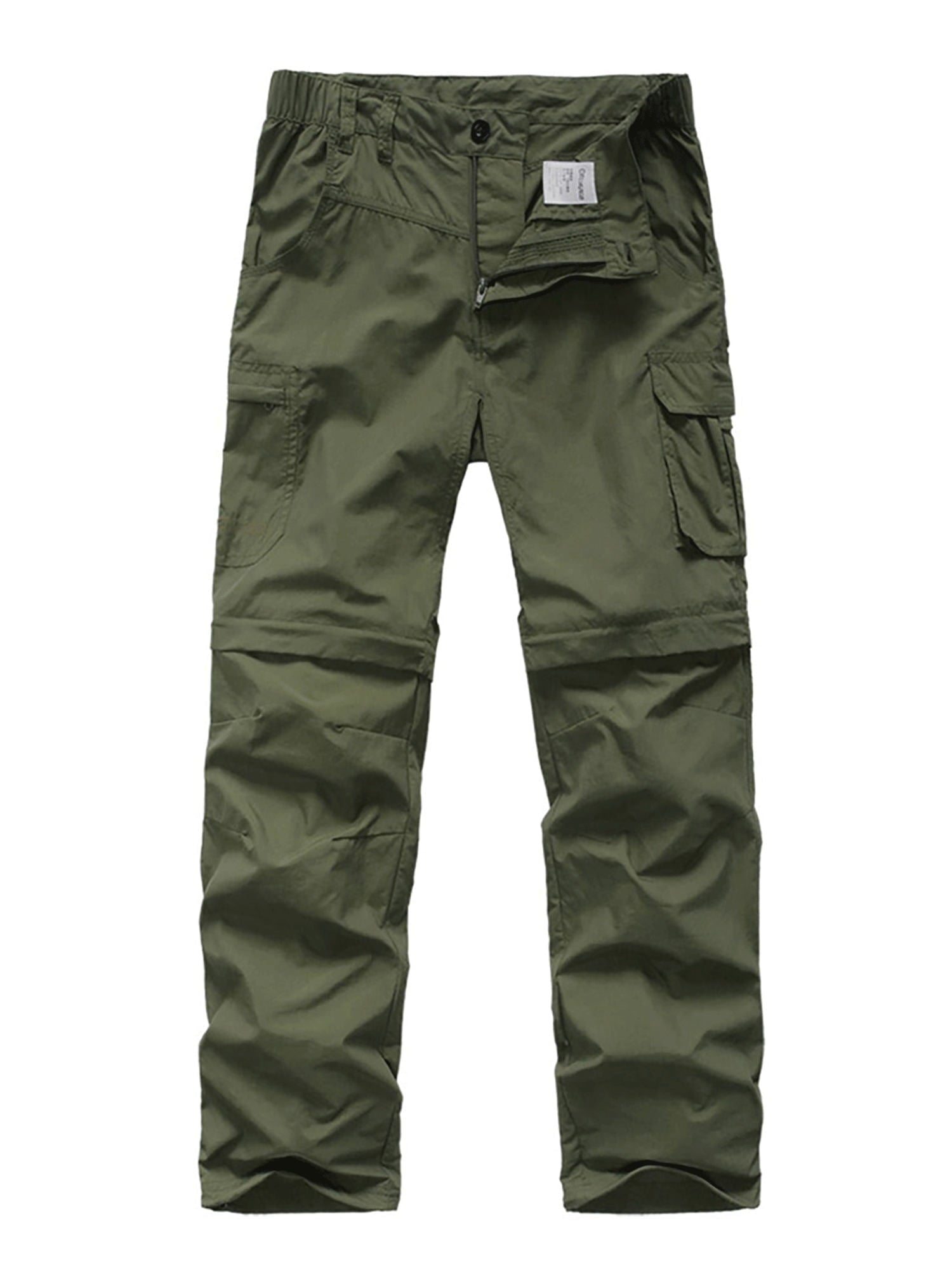 POENTAB Boy's Cargo Pants, Kids' Casual Outdoor Quick Dry Waterproof Hiking Climbing Convertible Zip Off Pants